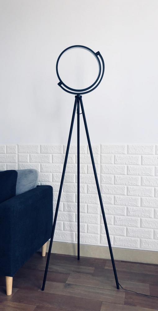 Circle Floor Lamp, 60"" Aluminium +PMMA Color : 3500K, Voltage: AC110-265V, 20 W, 1800 LM