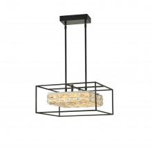 Lit Up Lighting LIT6434BK-CRY-3CCT - 18" 30W, 2900LM, 3CCT LED, 3000K, 4000K, 5000K, Pendant, size; 18"*18" *9.5"