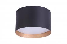 Lit Up Lighting LIT7810 BK - 14" 2X60W E26 aluminum round flush mount with cast aluminium in black finish