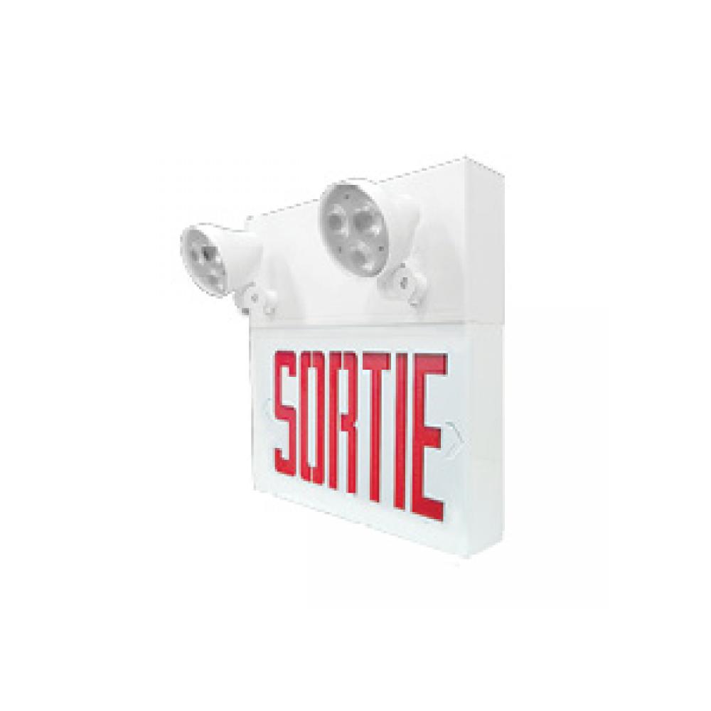 SORTIE COMBO STEEL 12V 72W WITH 2 PAR18 2.5W LED HEADS WHITE UNIVERSAL M OUNT 120/347V INPUT