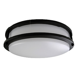 16 IN LED CEILING LUMINAIRE DOUBLE RING 26 W 120 V 3000K BLACK 1 820 L M ROUND