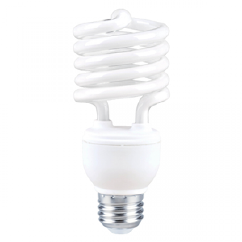 CFL SAFETY MAX T2 SPIRAL 23W 120V 3000K 1600LM 120V E26 STD