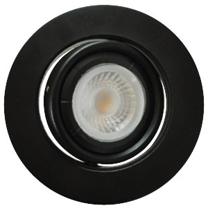 TRADITIONAL RECESSED FIXTURES TRIMS 5IN ROUND BLACK