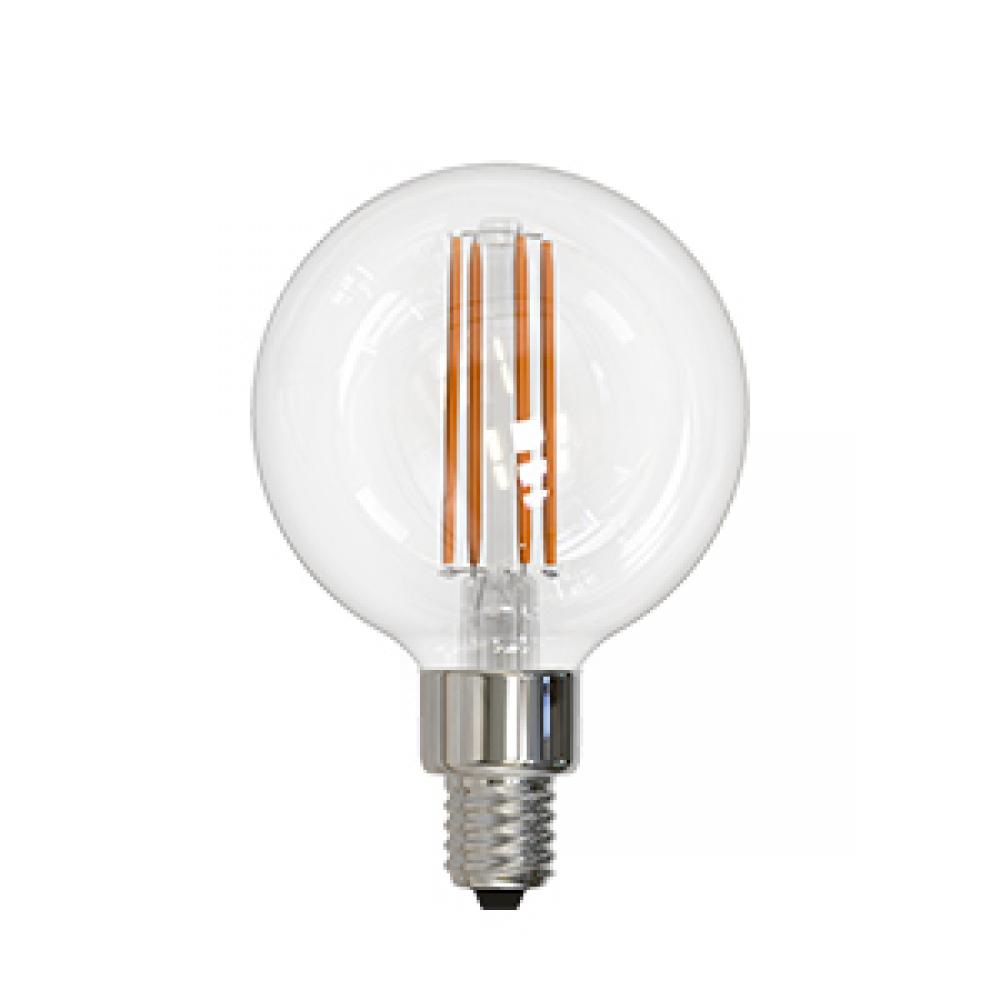 LED Filament Lamp G16.5 S4 E12 Base 5W 320° 120V 40K Clear Vertical Dim 500LM Standard