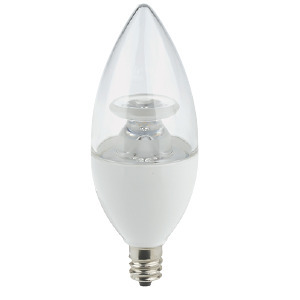 LED Lamp C12 E12 Base 4.5W 120V 27K Dim Clear STANDARD