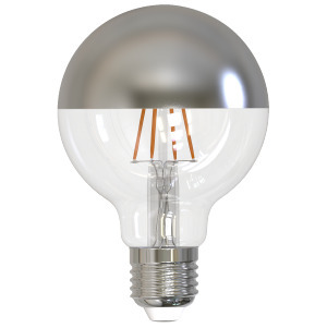 LED Filament Lamp G25 E26 Base 4.5W 120V 27K 380LM Half-mirror Oblique D im Standard