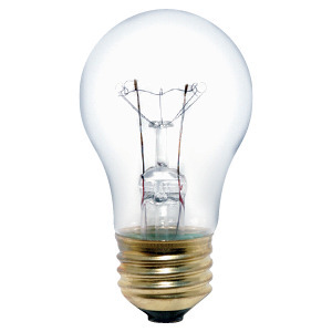 INCANDESCENT APPLIANCE 40W A15 E26 130V CLEAR STD