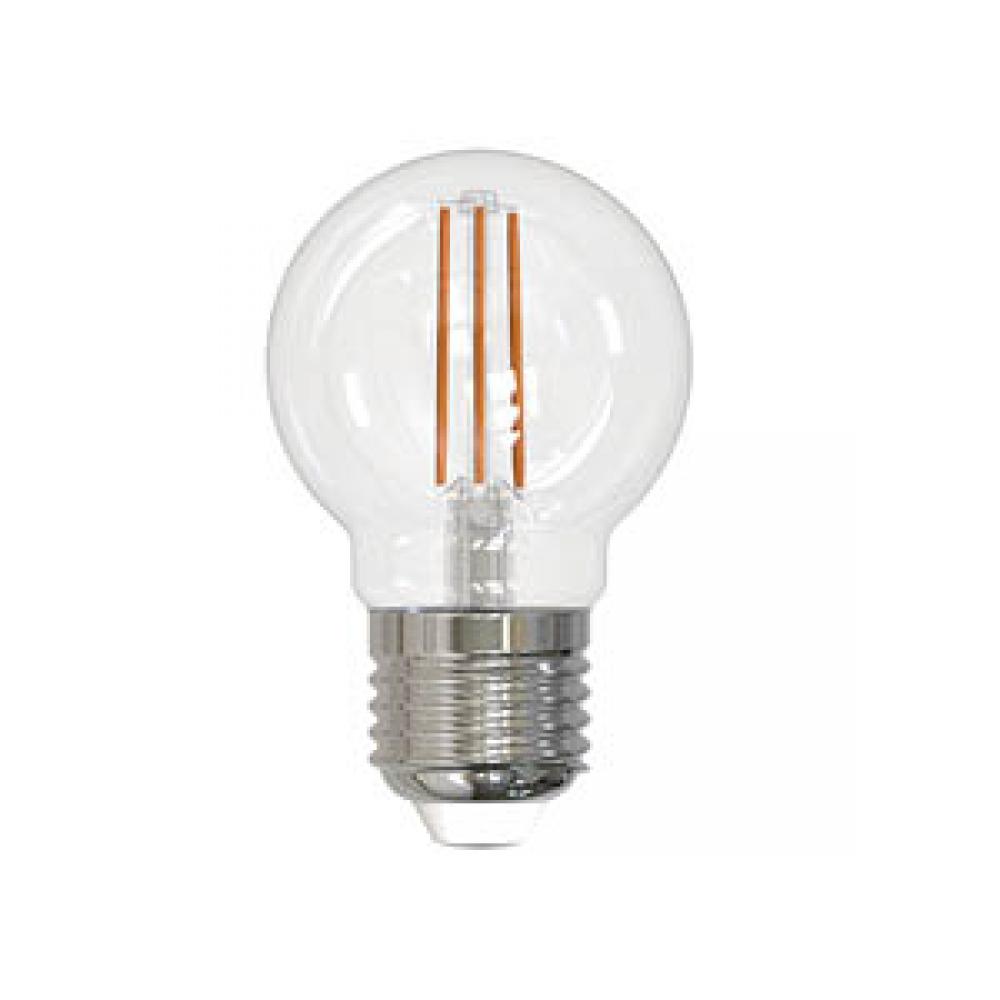 LED Filament Lamp G16.5 E26 Base 5W 120V 27K 500LM Clear Vertical Dim St andard DESIGN