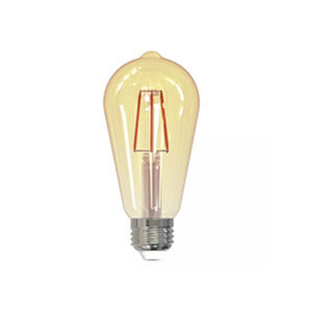 LED Filament Lamp ST19 E26 Base 4.5W 120V 22K 380LM Amber Oblique Dim St andard DESIGN