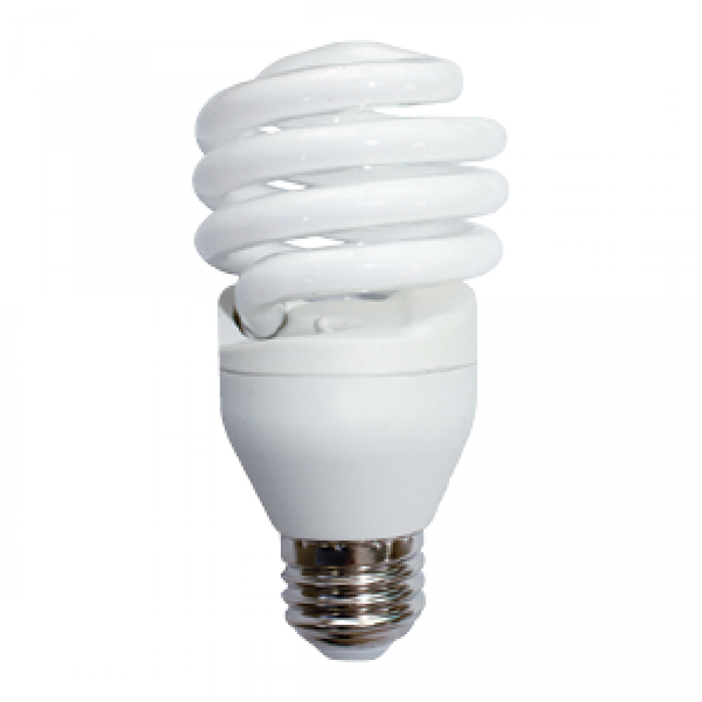 CFL T2 SPIRAL 18W 120V 2700K 1250LM 120V E26 STD