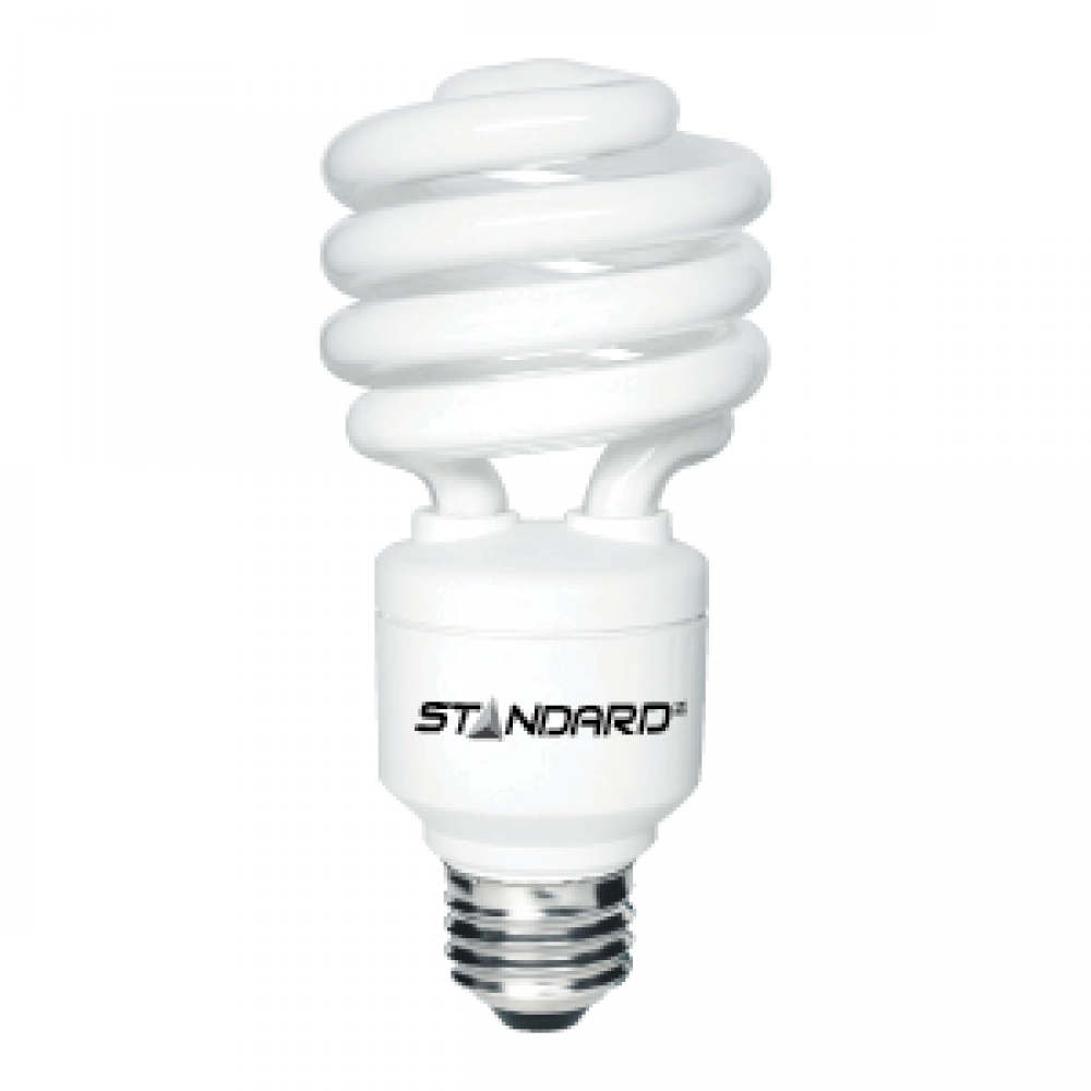 CFL T3 SPIRAL 20W 120V 3500K 1400LM 120V E26 STD