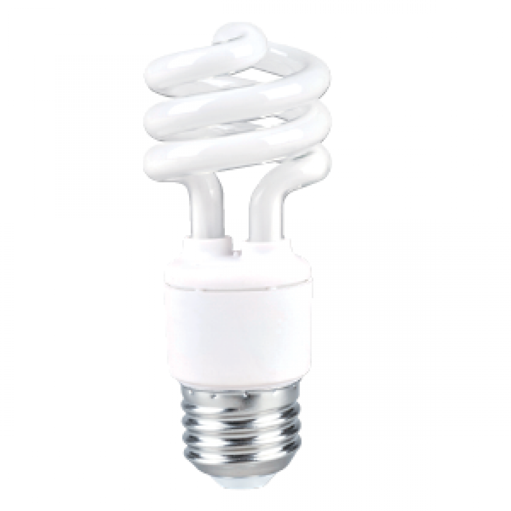 CFL T2 SPIRAL 9W 120V 4100K 550LM 120V E26 E-LUME