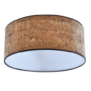 14 IN LED CEILING SHADE FOR TRADITIONAL CORK ROUND DRUM