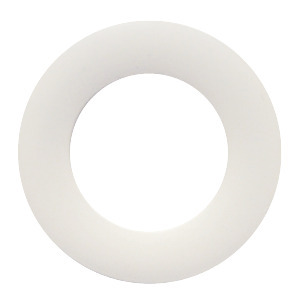 GIMBAL TRIM 4IN WHITE CURVED ROUND