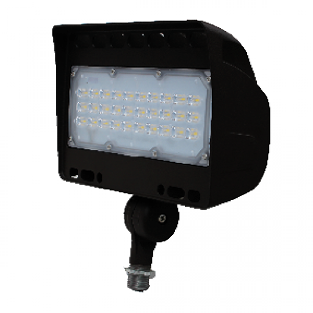 LED FLOODS 12W 1363L 120-277V 4000K 120° KNUCKLE BLACK