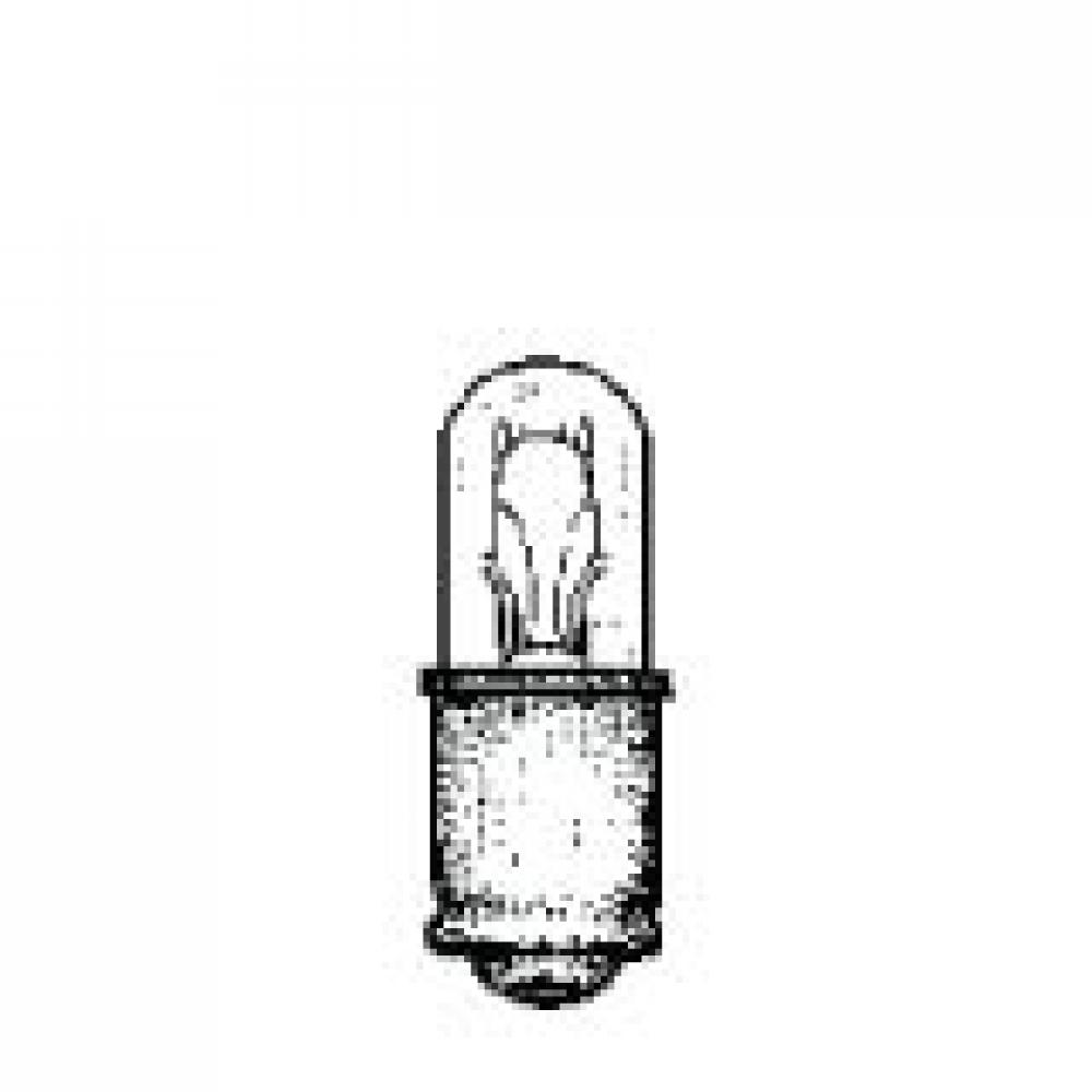 MINIATURE LAMP ANSI:1906 T-1.75 6.3V 0.04A MIDGET FLANGED F6 CLEAR 10 PA CK STD