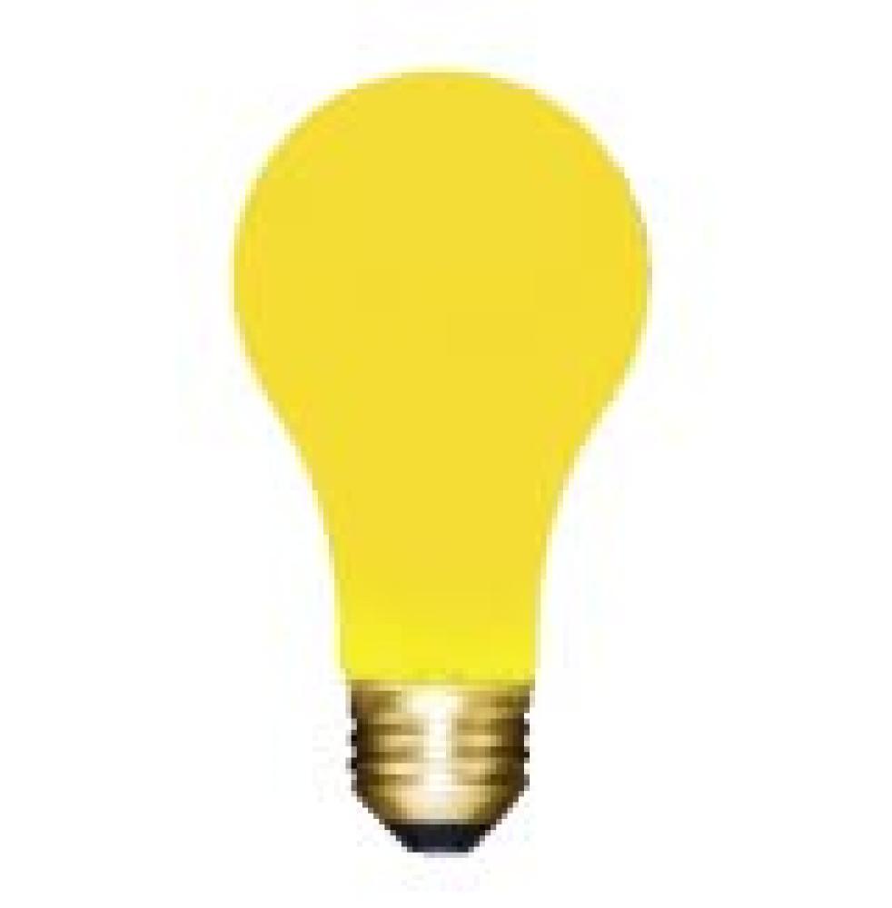 INCANDESCENT COLORED 25W A19 E26 130V CERAMIC YELLOW STD