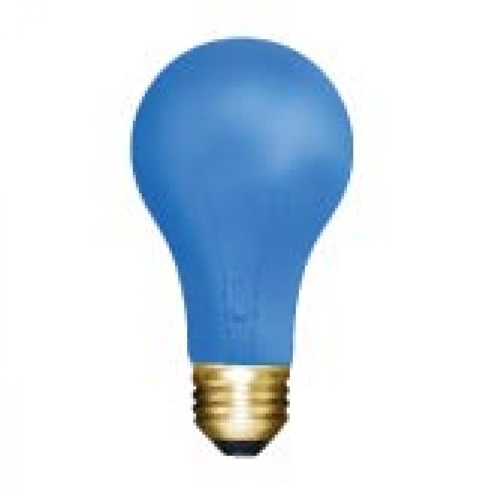 INCANDESCENT COLORED 60W A19 E26 130V TRANSPARENT BLUE STD