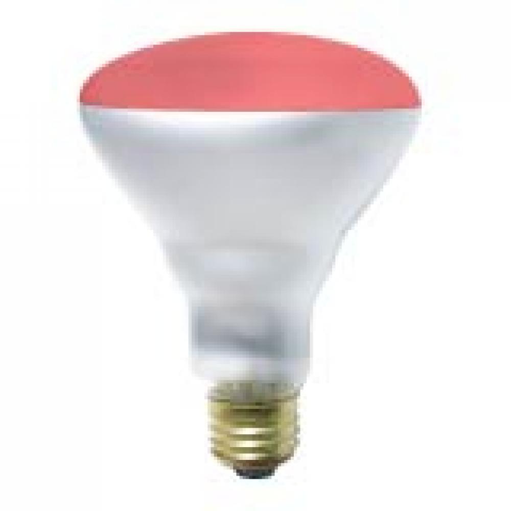 INCANDESCENT COLORED 75W BR30 E26 130V RED STD