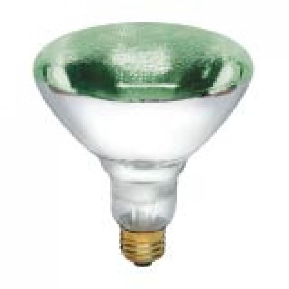 INCANDESCENT COLORED 100W BR38 E26 130V GREEN STD