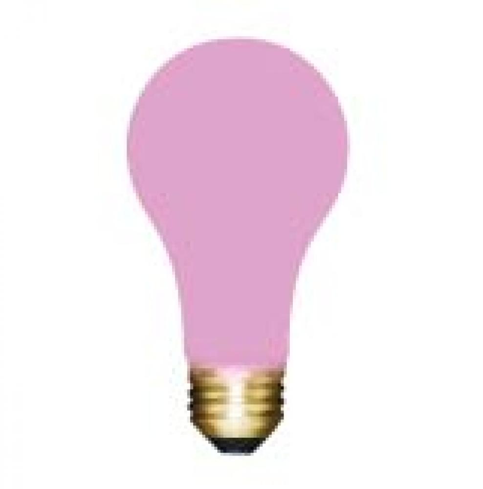 INCANDESCENT COLORED 25W A19 E26 130V CERAMIC PINK STD