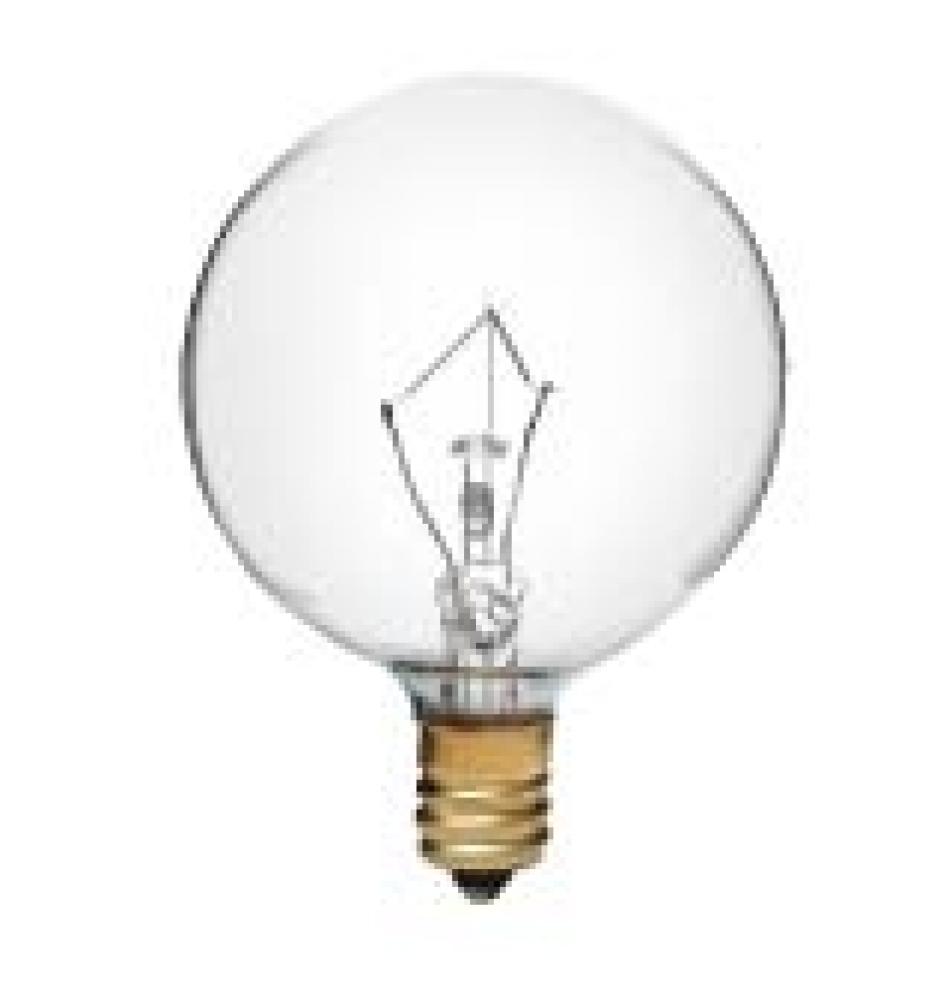 INCANDESCENT 60W G16.5 E12 130V CLEAR STD