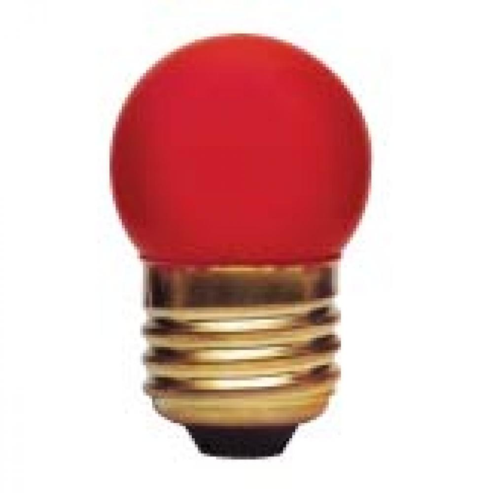 INCANDESCENT COLORED 7.5W G11 E26 130V RED STD