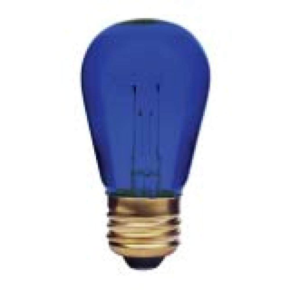 INCANDESCENT COLORED 11W S14 E26 130V TRANSPARENT BLUE STD