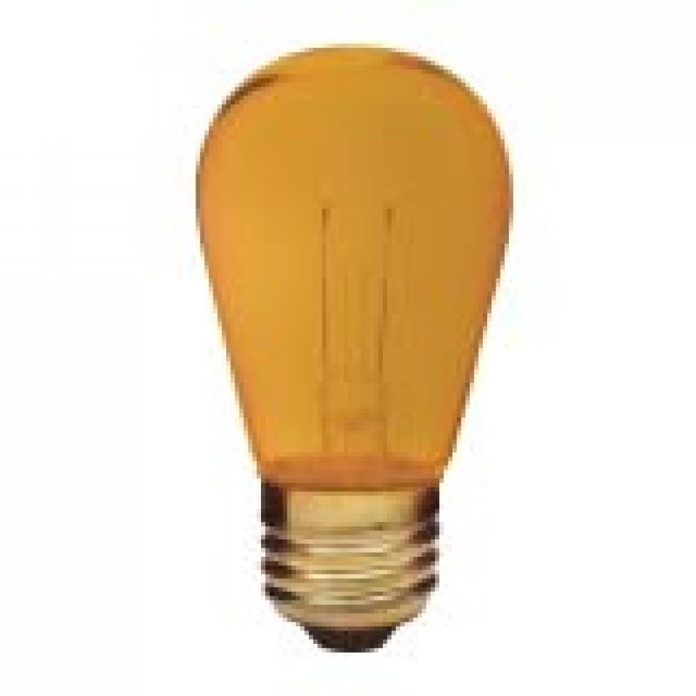 INCANDESCENT COLORED 11W S14 E26 130V TRANSPARENT AMBER STD