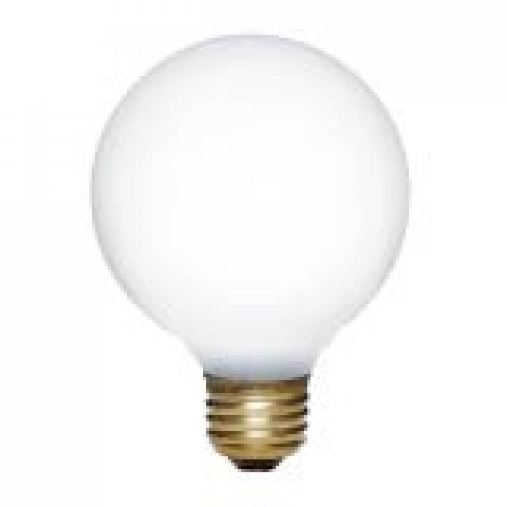 INCANDESCENT 25W G25 E26 130V WHITE STD