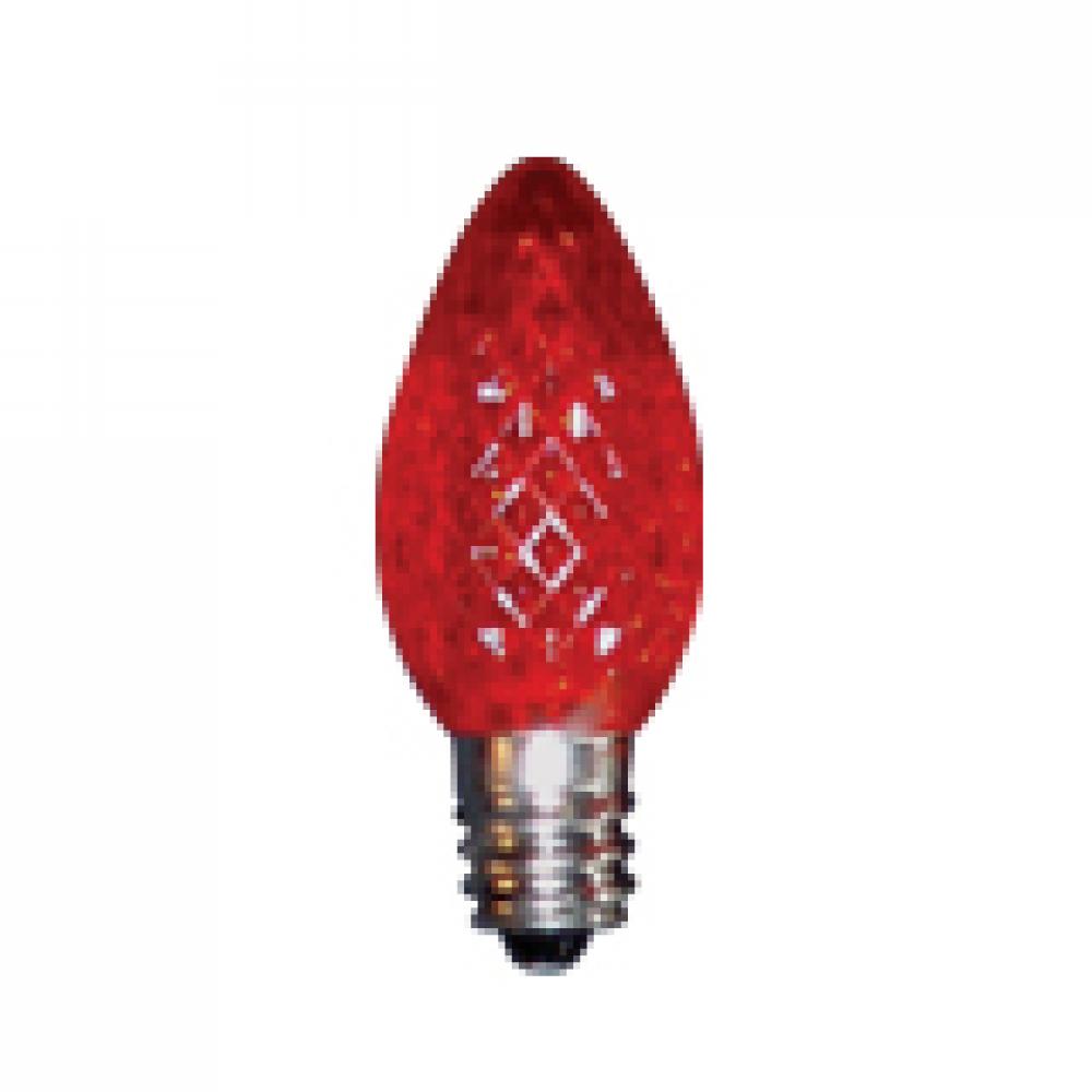 LED Decorative Lamp C7 E12 Base 0.37W 100-130V Red STANDARD