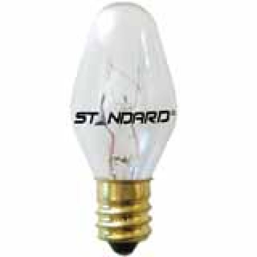 MINIATURE LAMP C-7 125V 0.08A 10W E12 CLEAR 10 PACK STD