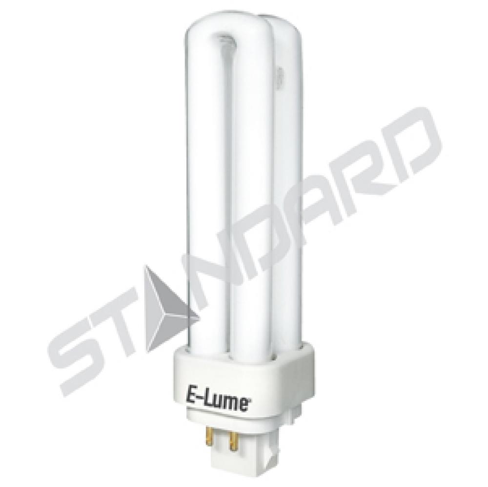 CFL PLUG-IN DOUBLE TWIN TUBE 4-PIN G24q-1 13W 3000K 810LM E-LUME