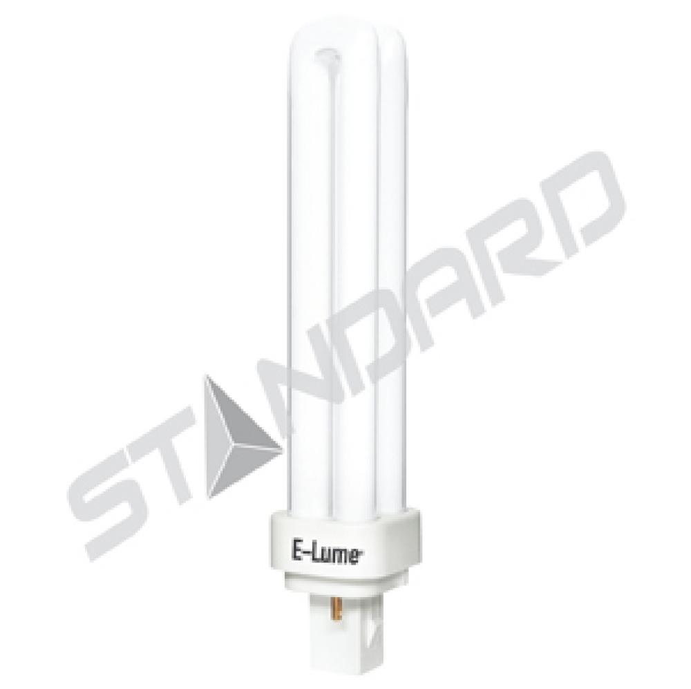 CFL PLUG-IN DOUBLE TWIN TUBE 2-PIN G24d-3 26W 2700K 1540LM E-LUME