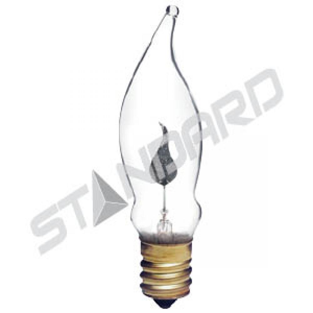 INCANDESCENT FLICKER FLAME 3W CA4.5 E12 130V CLEAR