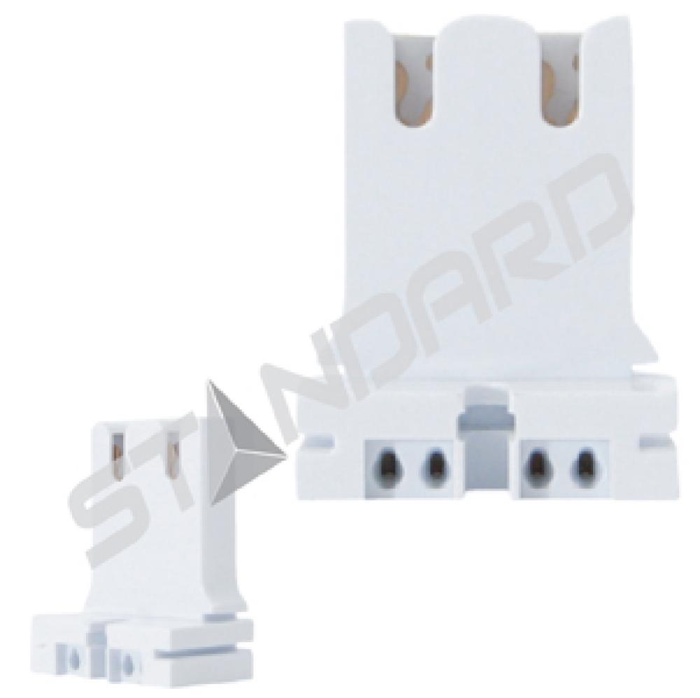 FLUORESCENT SOCKET MED BIPIN G13 BASE T8/T12 LOW PROFILE U SLIDE MOUNT 6 60W 600V STD