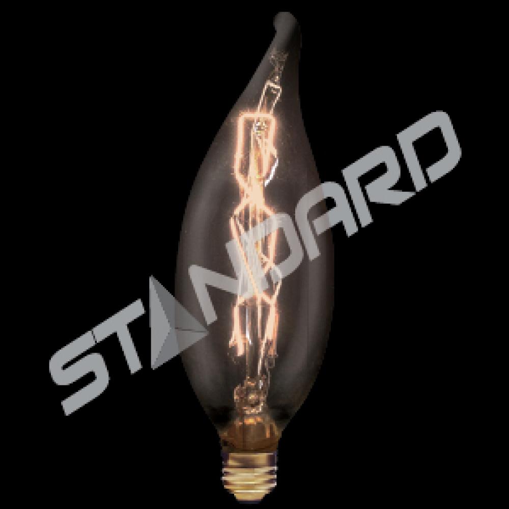 INCANDESCENT VICTORIAN STYLE SWIRL 25W CA10 E12 120V SMOKED STD