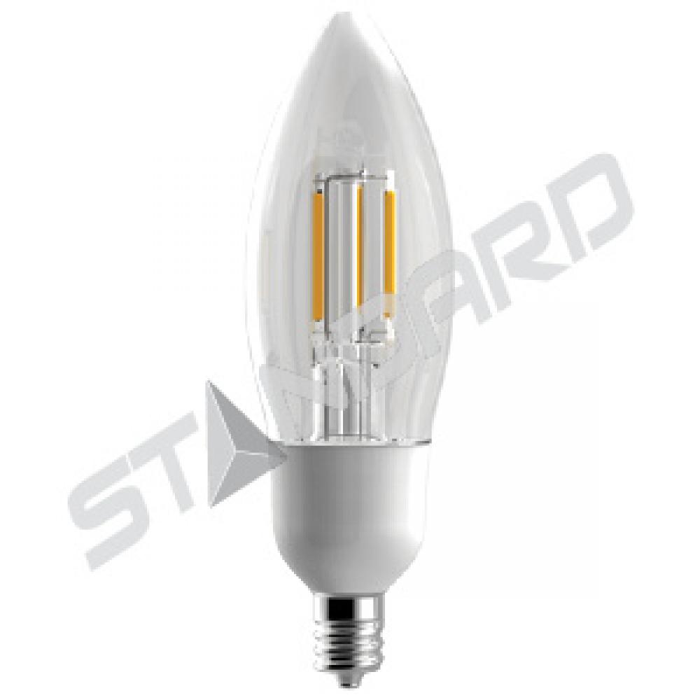 LED Filament Lamp B11 E12 Base 3.5W 120V 27K Dim Standard