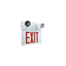 Stanpro (Standard Products Inc.) SPEXS60360-2N09T - EXIT COMBO STEEL 6V 36W WITH 2 PAR18 9W TUNGSTEN HEADS WHITE UNIVERSAL M OUNT 120/347V INPUT