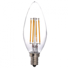 Stanpro (Standard Products Inc.) 67720 - LED Filament Lamp B11 E12 Base 4.8W 120V 27K 400LM Clear Vertical Dim St andard