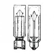 Stanpro (Standard Products Inc.) 50233 - MINIATURE LAMP ANSI:12ESB T-2 12V 0.04A TEL. SLIDE. NO. 5 CLEAR STD