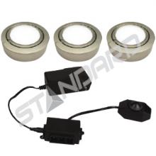 Stanpro (Standard Products Inc.) 61138 - UNDERCABINET KIT OF 3 LOW VOLTAGE PUCKS 10 W 15 V 3000K BRUSHED NICKEL 400 LM