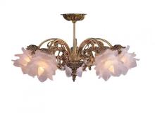 Crystorama 465-OB-SF-L - Cecile 5 Light Brass Semi-Flush