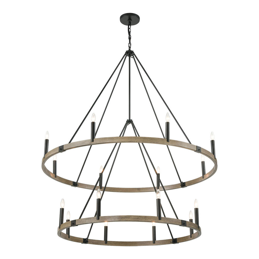 Transitions 16-Light chandelier in  Oil Rubbed Bronze / Aspen