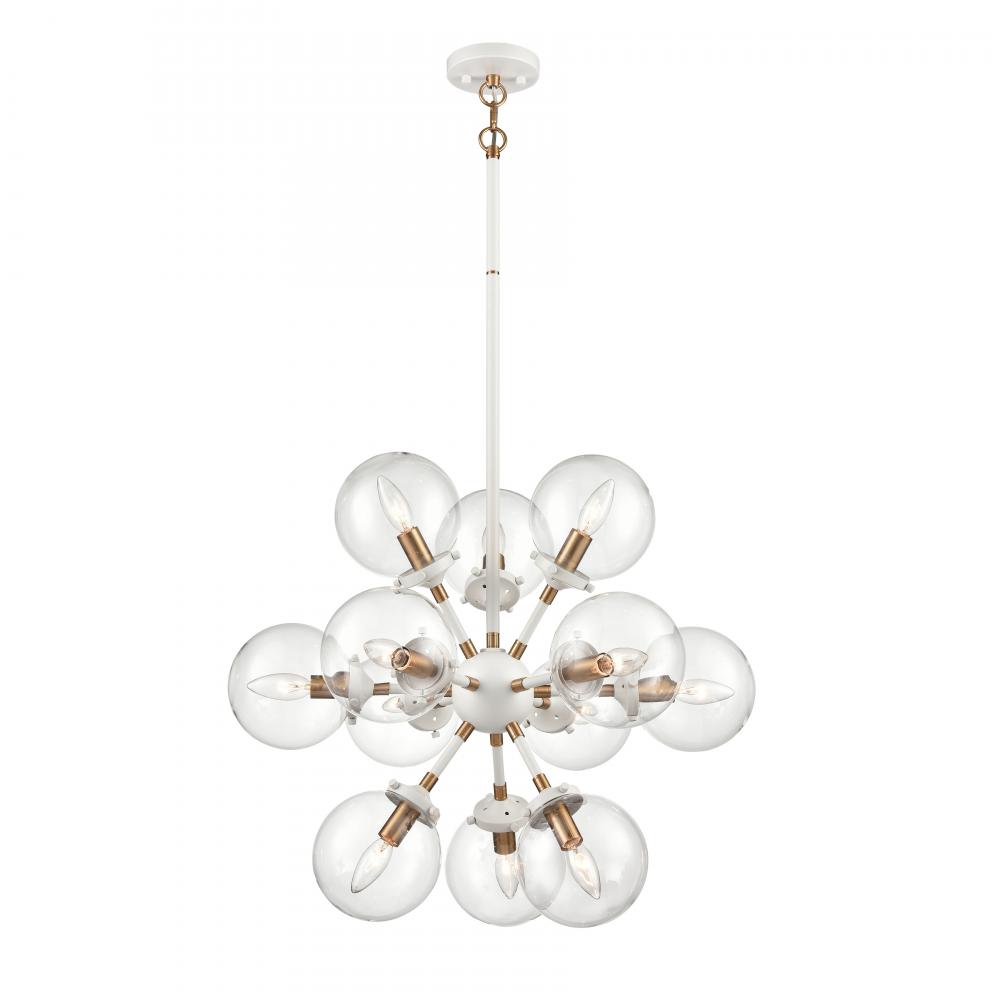 Boudreaux 25'' Wide 12-Light Chandelier - Matte White