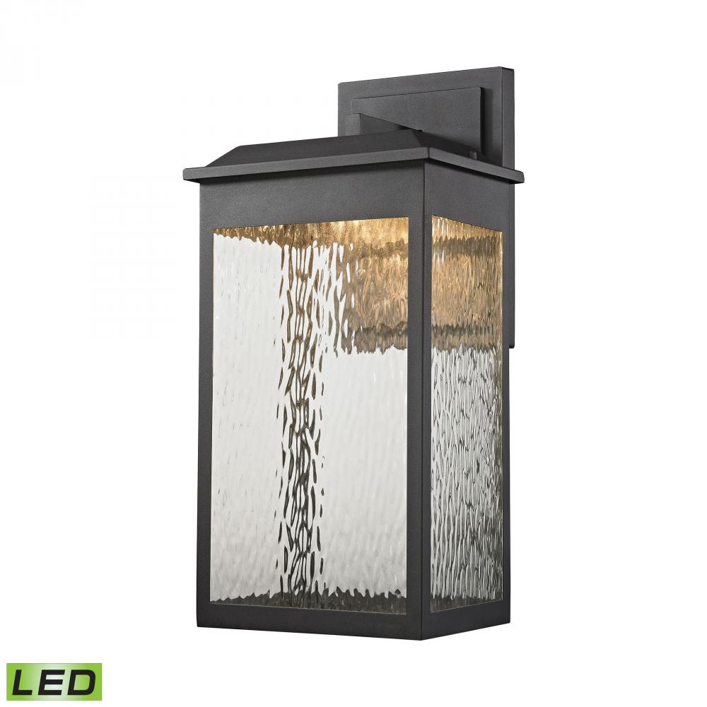 Newcastle 1-Light Outdoor Wall Lamp in Textured Matte Black - Integrated LED