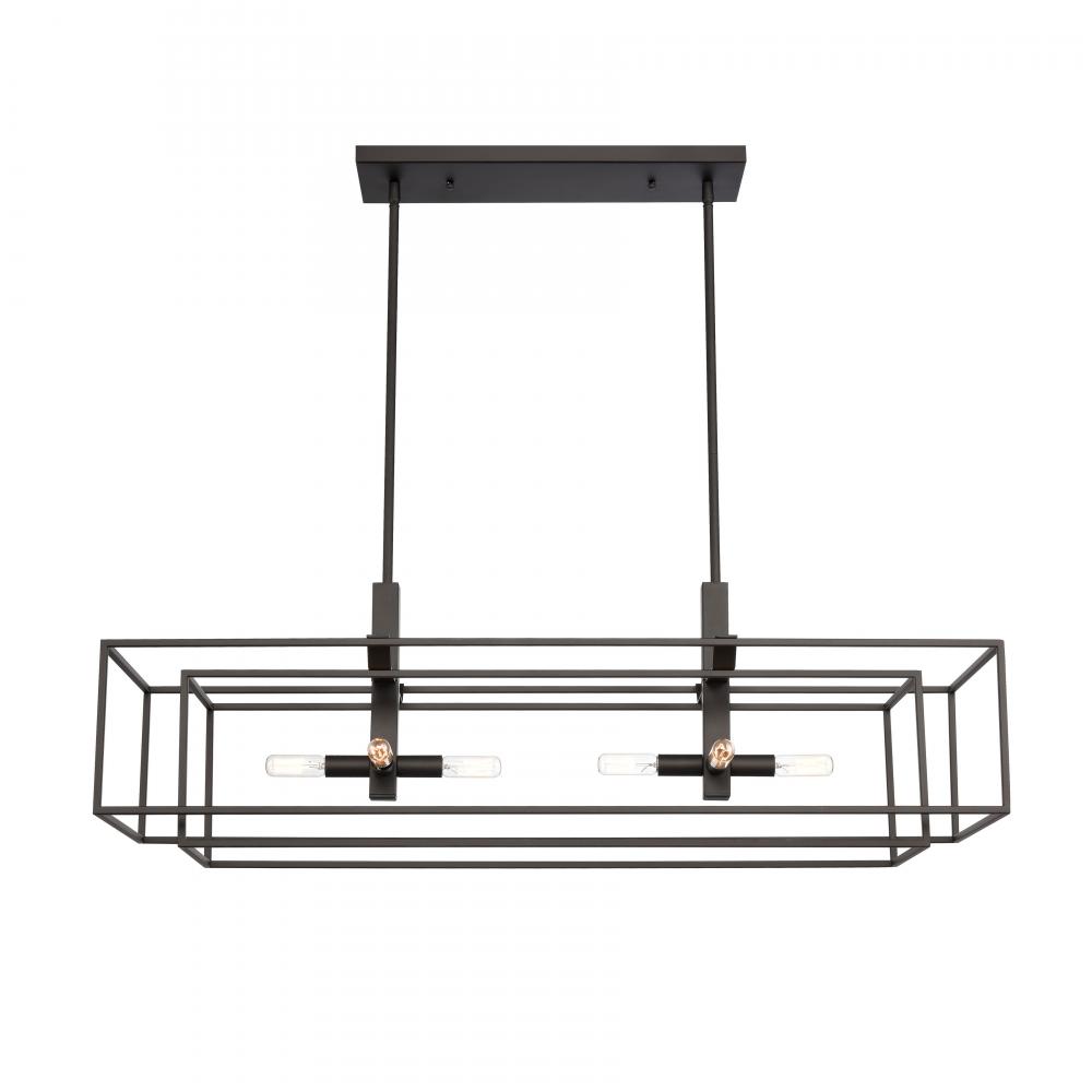 Kinsley 38'' Wide 8-Light Linear Chandelier - Oil Rubbed Bronze