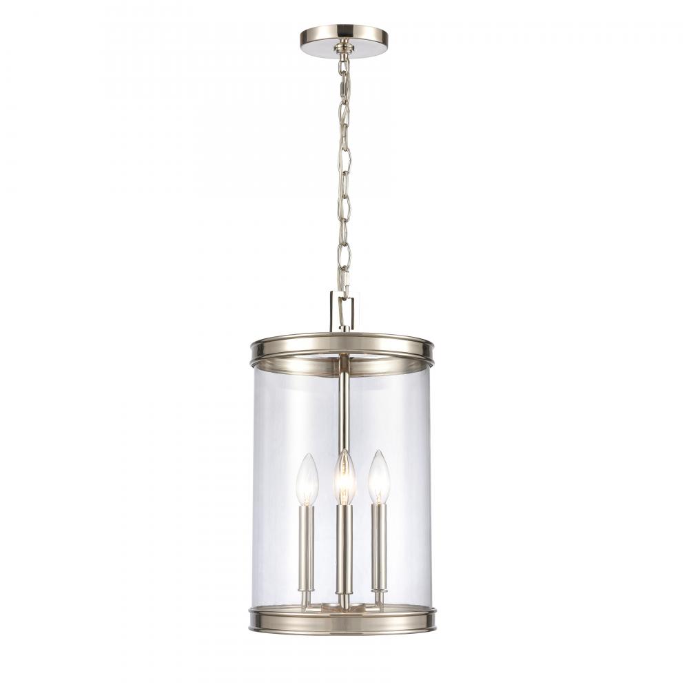 Mendoza 10.25'' Wide 3-Light Pendant - Polished Nickel