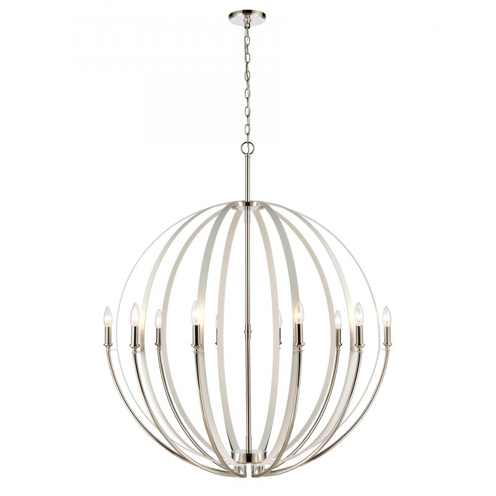 Rotunde 38'' Wide 10-Light Chandelier - Matte White