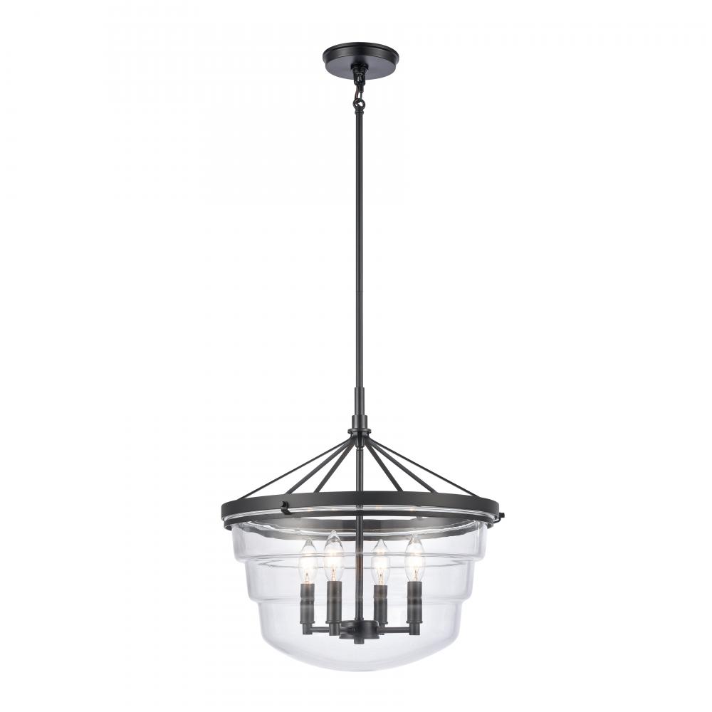 Boyer 18'' Wide 4-Light Pendant - Matte Black